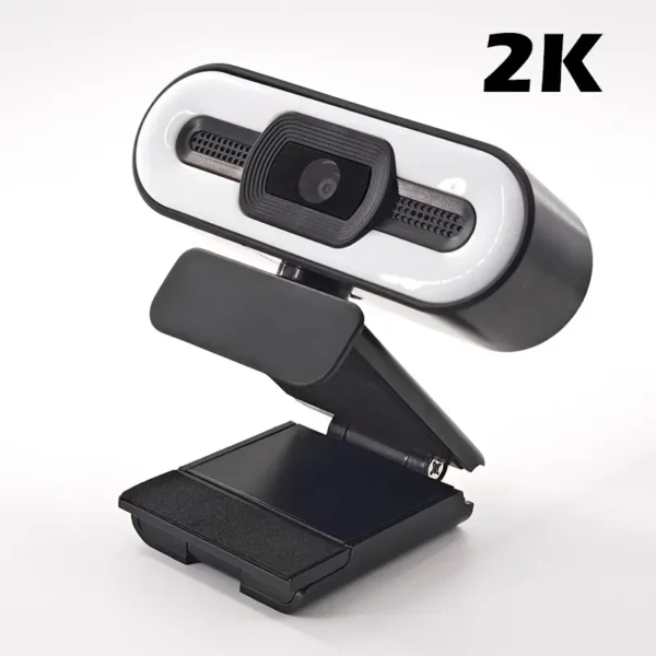 Webcam QHD Camera with Ring Light
