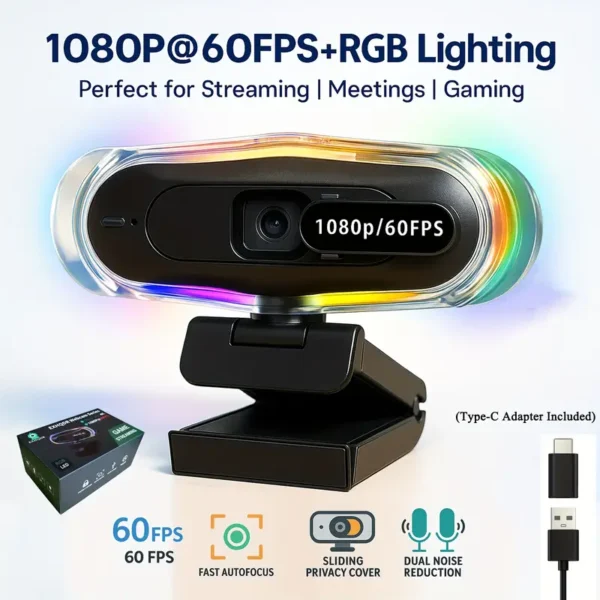 EXHQDR 1080P 60FPS Webcam