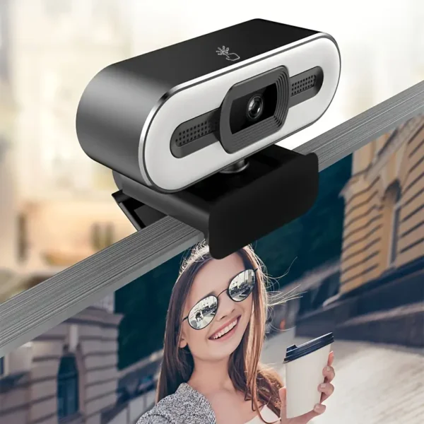 Webcam QHD Camera with Ring Light