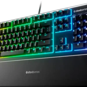 Apex 3 Full Size Wired Membrane Whisper Quiet Switch Gaming Keyboard