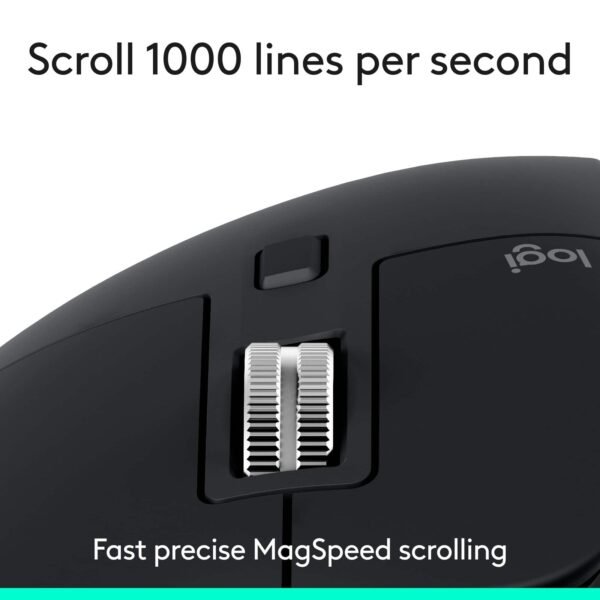 Logitech - MX Master 3S Bluetooth Edition Performance Wireless Optical Mouse with Ultra-fast Scrolling and Quiet Clicks - Wireless - Black