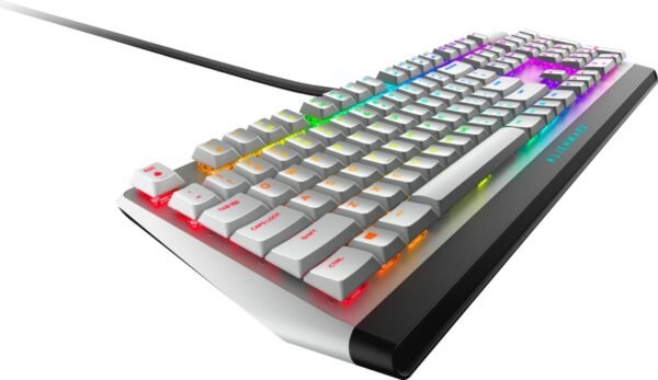 Alienware - AW510K Full-size Wired Mechanical CHERRY MX Low Profile Red Switch Gaming Keyboard with RGB Back Lighting - Lunar Light
