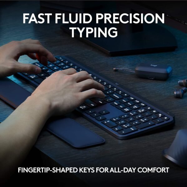 6539505cv11d.jpg Logitech - MX Keys S Universal Full-size Wireless Scissor Keyboard for PC and Mac with Backlit keys - Black
