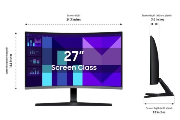 c127a822-e50b-4f75-887d-84fe5cc0a0e8.jpg Samsung - 27" S39GD Series Curved FHD 100Hz Monitor with Built-in Speakers (HDMI, D-Sub) - Black