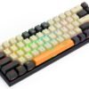c5b8191d-f54f-4338-9bc6-5b82f041f095.jpg REDRAGON - K633CGO-RGB Wired 60% Mechanical Gaming Keyboard, RGB Backlit 68 Keys Progammable Keyboard, Hot-Swappable Red Switch - Black/Beige/Orange