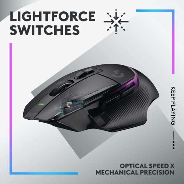 Logitech - G502 X PLUS LIGHTSPEED Wireless Optical Gaming Mouse with HERO 25K Sensor - Wireless - Black